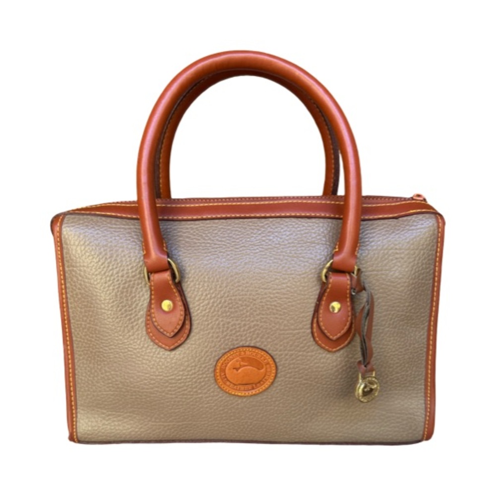 Vintage Dooney & Bourke Brown and Tan Satchel